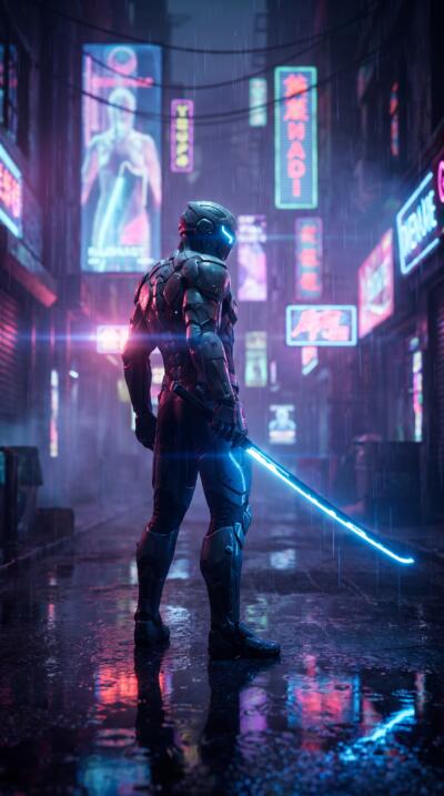 Cyber Ninja Wallpaper