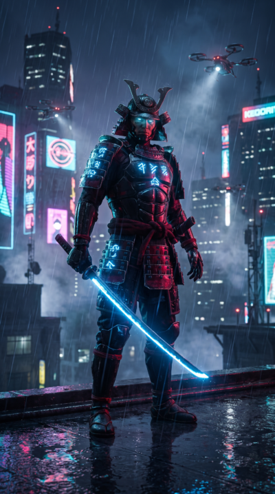 Cyber Samurai Wallpaper