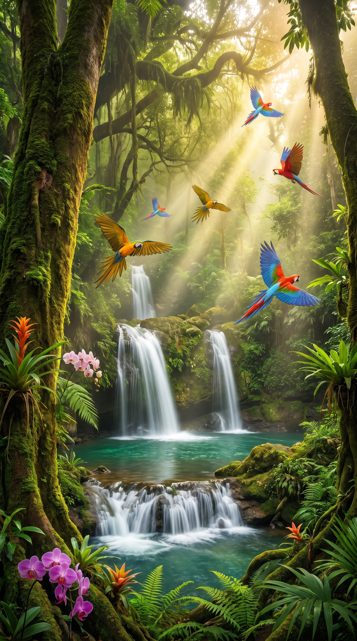Waterfall Paradise Wallpaper