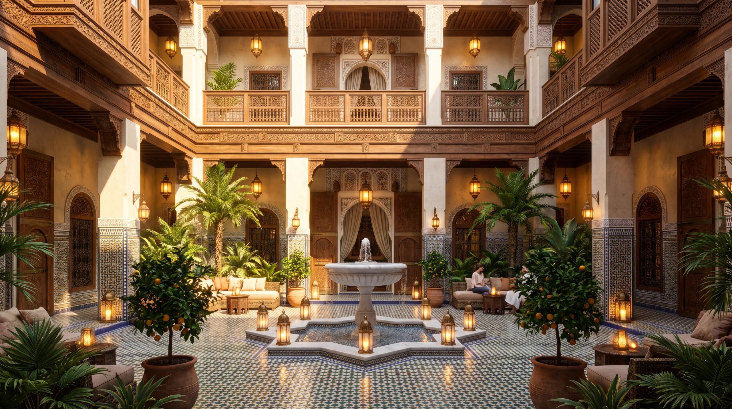 Moroccan Courtyard Wallpaper