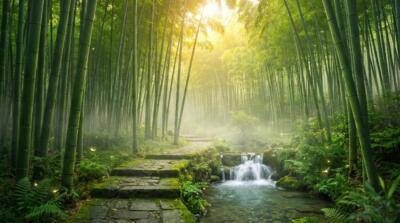 Hidden Bamboo Forest Wallpaper