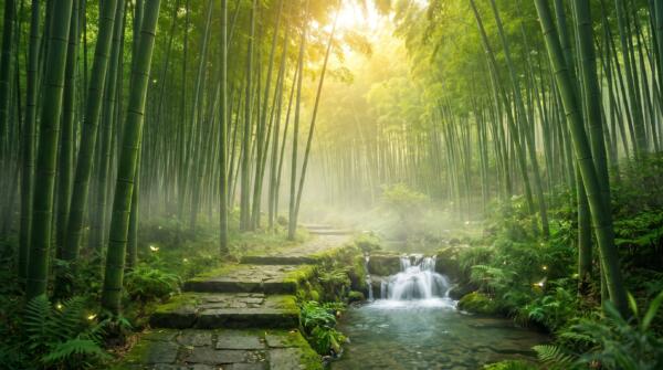 Hidden Bamboo Forest Wallpaper