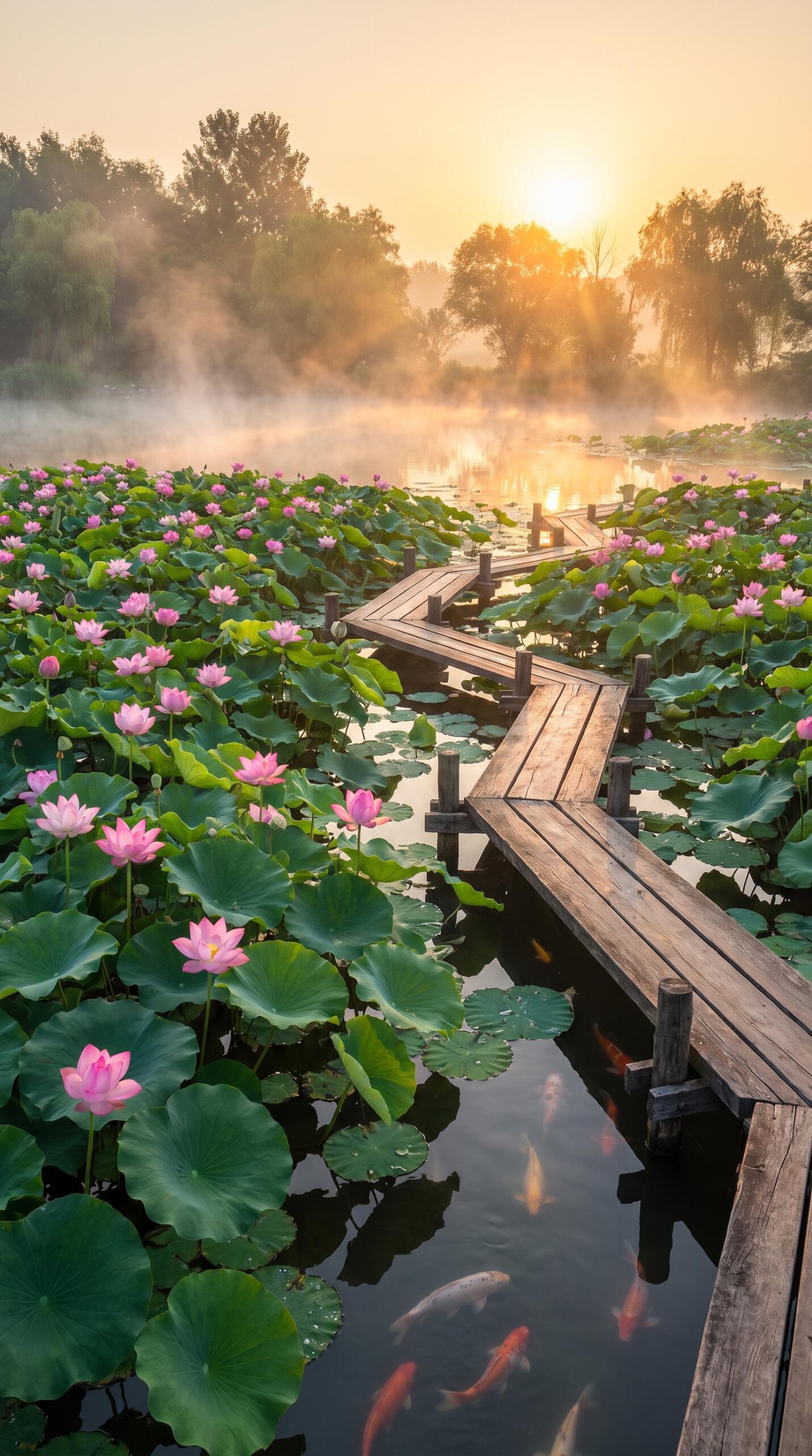 Lotus Garden Wallpaper