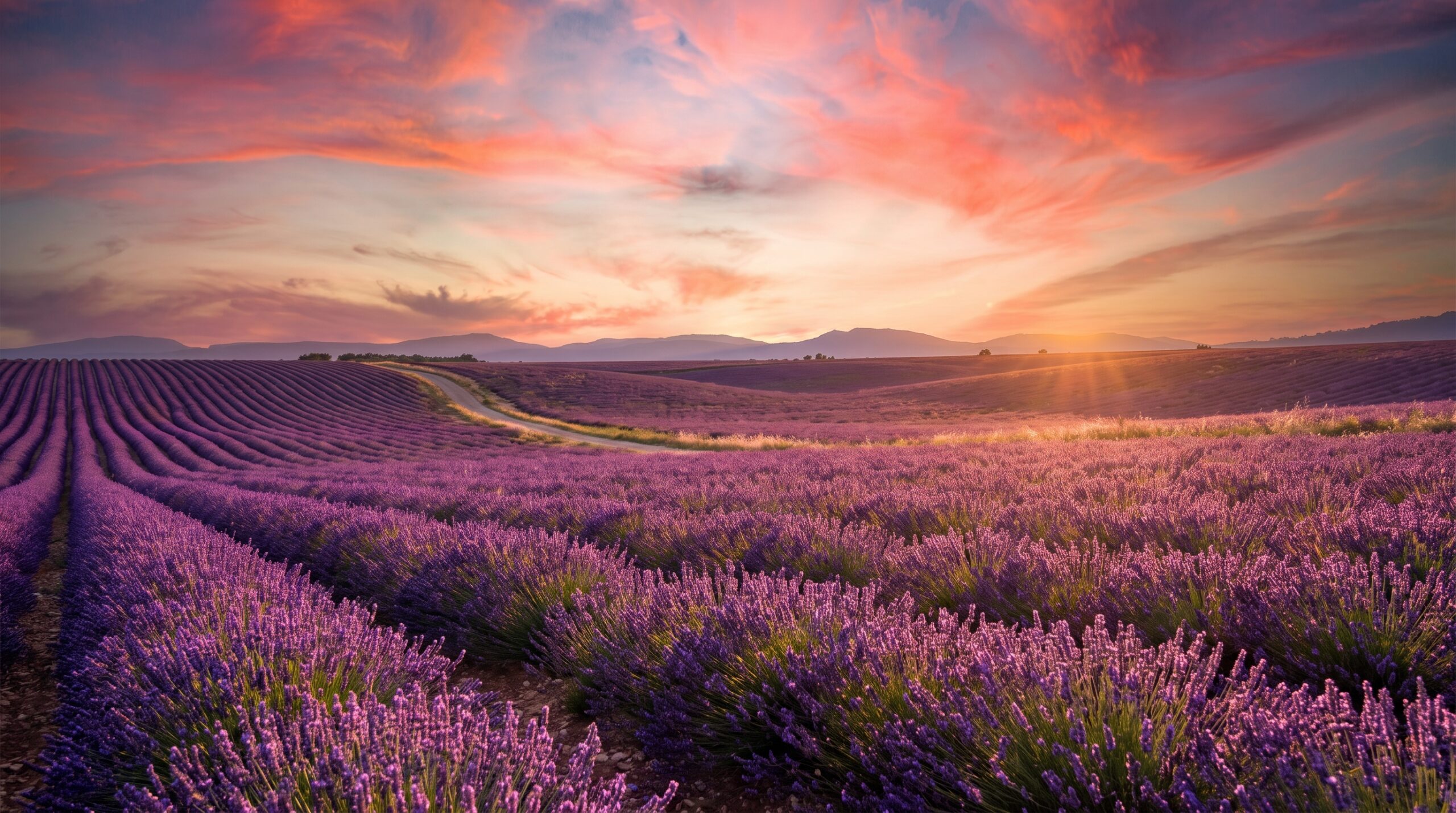 Lavender Sunset Wallpaper