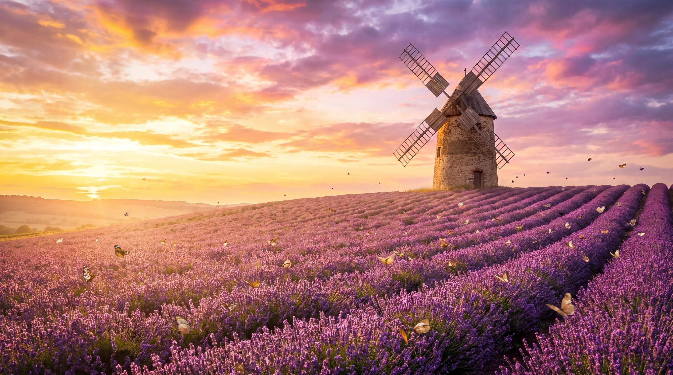 Lavender Hills Wallpaper