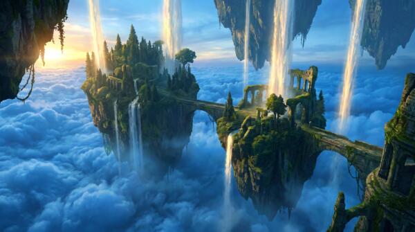 Floating Islands Wallpaper