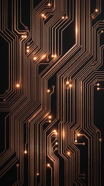 Copper Circuit Wallpaper