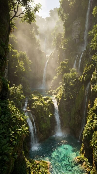 Emerald Canyon Falls Wallpaper