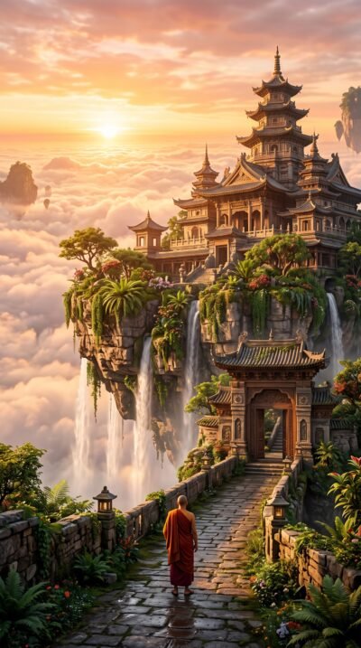 Forgotten Sky Temple Wallpaper