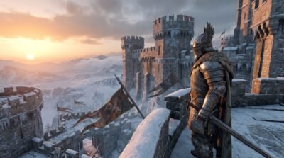 Fortress Under Snow Wallpaper