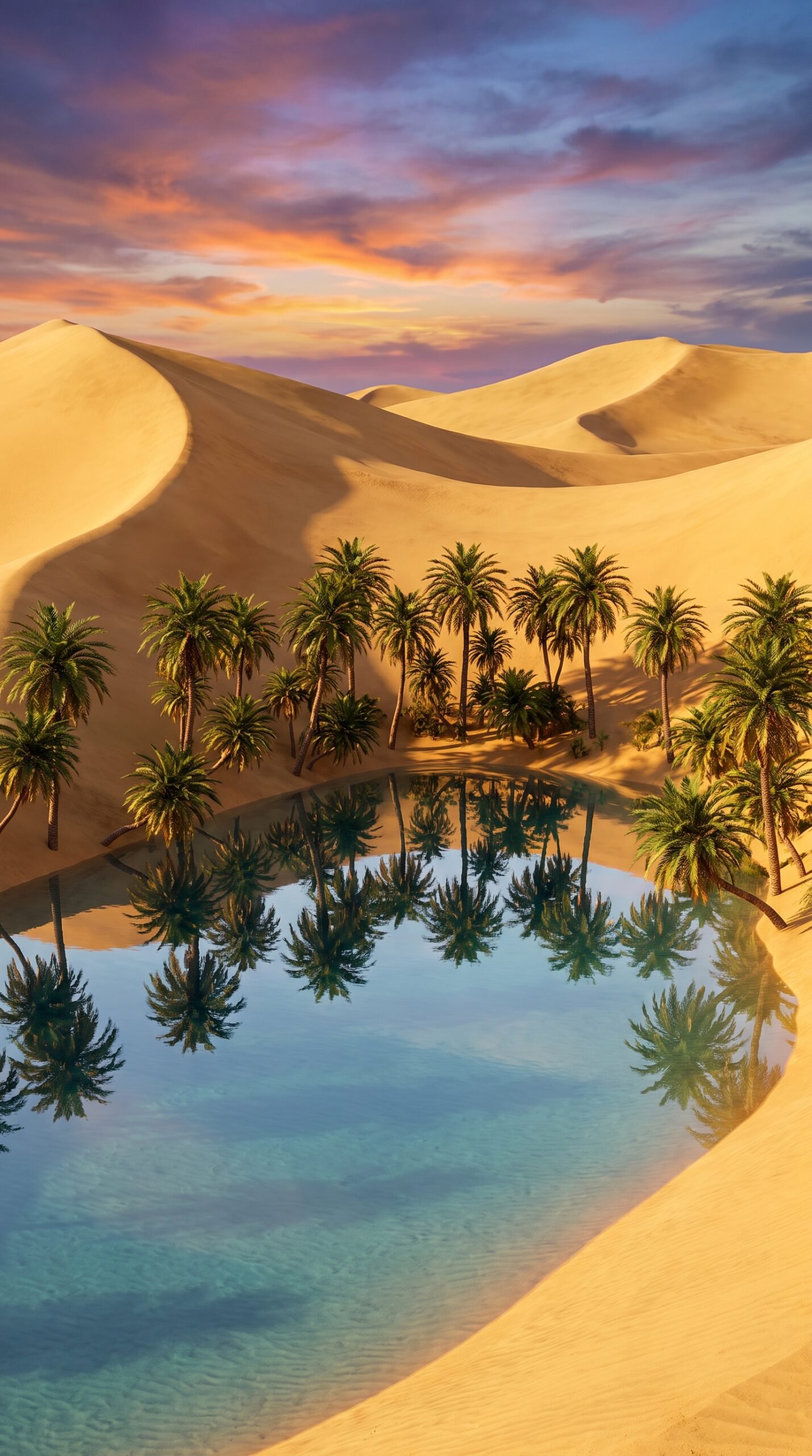 Lost Desert Oasis Wallpaper