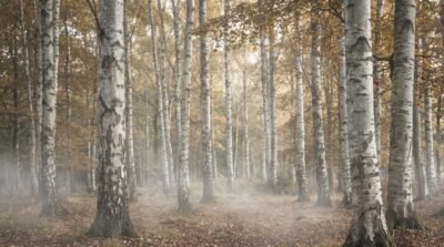 Silver Birch Grove Wallpaper