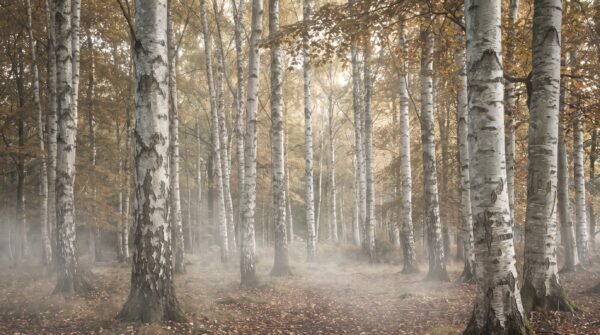 Silver Birch Grove Wallpaper
