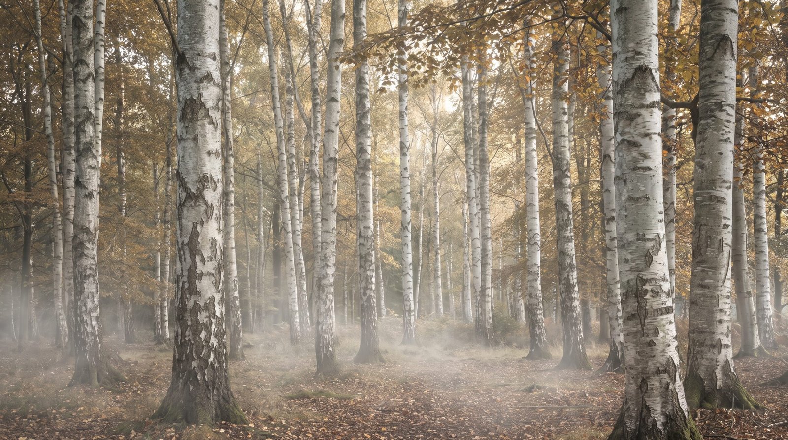 Silver Birch Grove Wallpaper